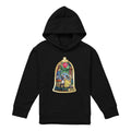 Navy - Front - Beauty And The Beast Childrens-Kids Stained Glass Hoodie