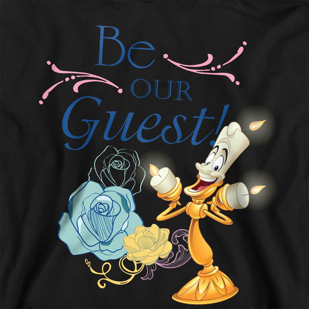 Navy - Back - Beauty And The Beast Childrens-Kids Be Our Guest Hoodie