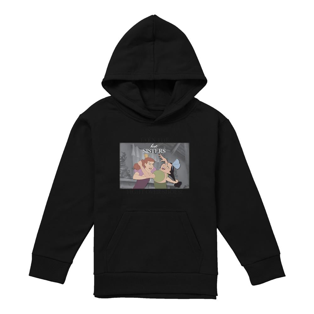 Navy - Front - Cinderella Childrens-Kids Even The Best Sisters Anastasia Drizella Hoodie