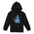 Black - Front - Cinderella Childrens-Kids Turn Up Your Magic Hoodie