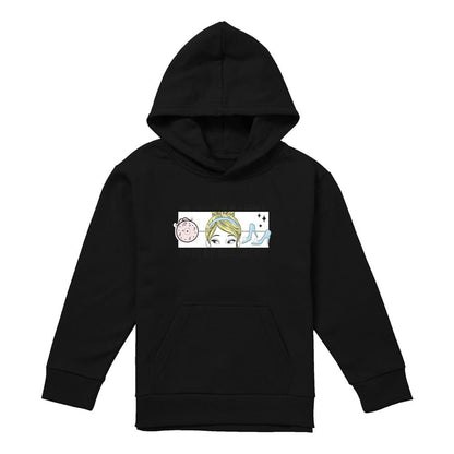 Navy - Front - Cinderella Childrens-Kids Dreaming Of Comfy Sneakers Hoodie