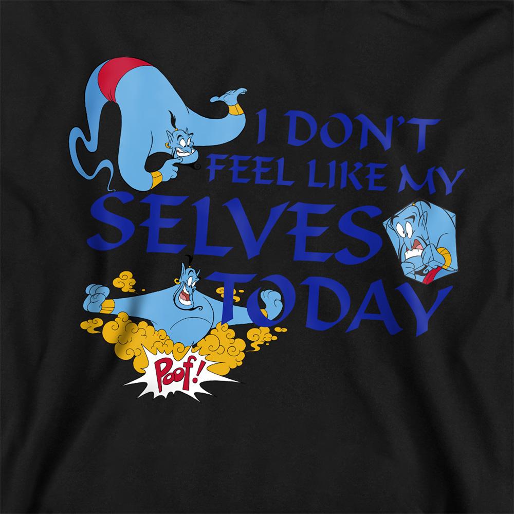 Navy - Back - Aladdin Childrens-Kids I Don´t Feel Like My Selves Today Genie Hoodie