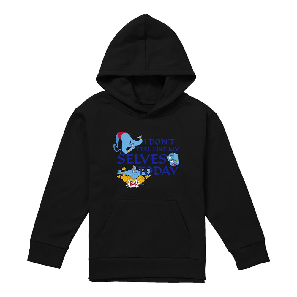 Black - Front - Aladdin Childrens-Kids I Don´t Feel Like My Selves Today Genie Hoodie