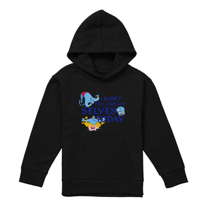 Black - Front - Aladdin Childrens-Kids I Don´t Feel Like My Selves Today Genie Hoodie