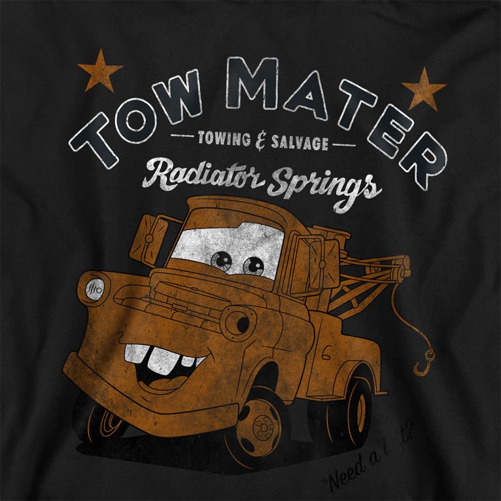 Black - Back - Cars Childrens-Kids Services Tow Mater Heather Hoodie