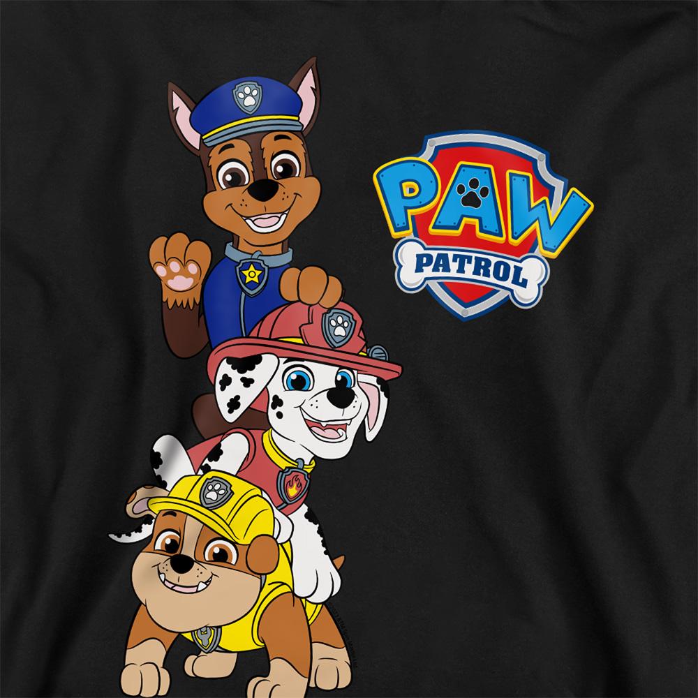 Red - Back - Paw Patrol Childrens-Kids Pups Logo Pullover Hoodie