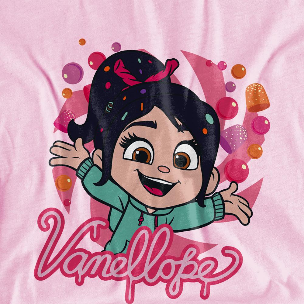 Light Pink - Back - Wreck-It Ralph Childrens-Kids Vanellope Von Schweetz Sweets Hoodie