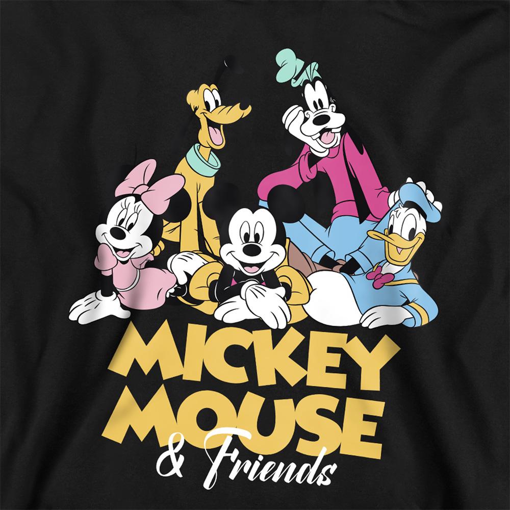 Black - Back - Mickey Mouse & Friends Childrens-Kids Hoodie