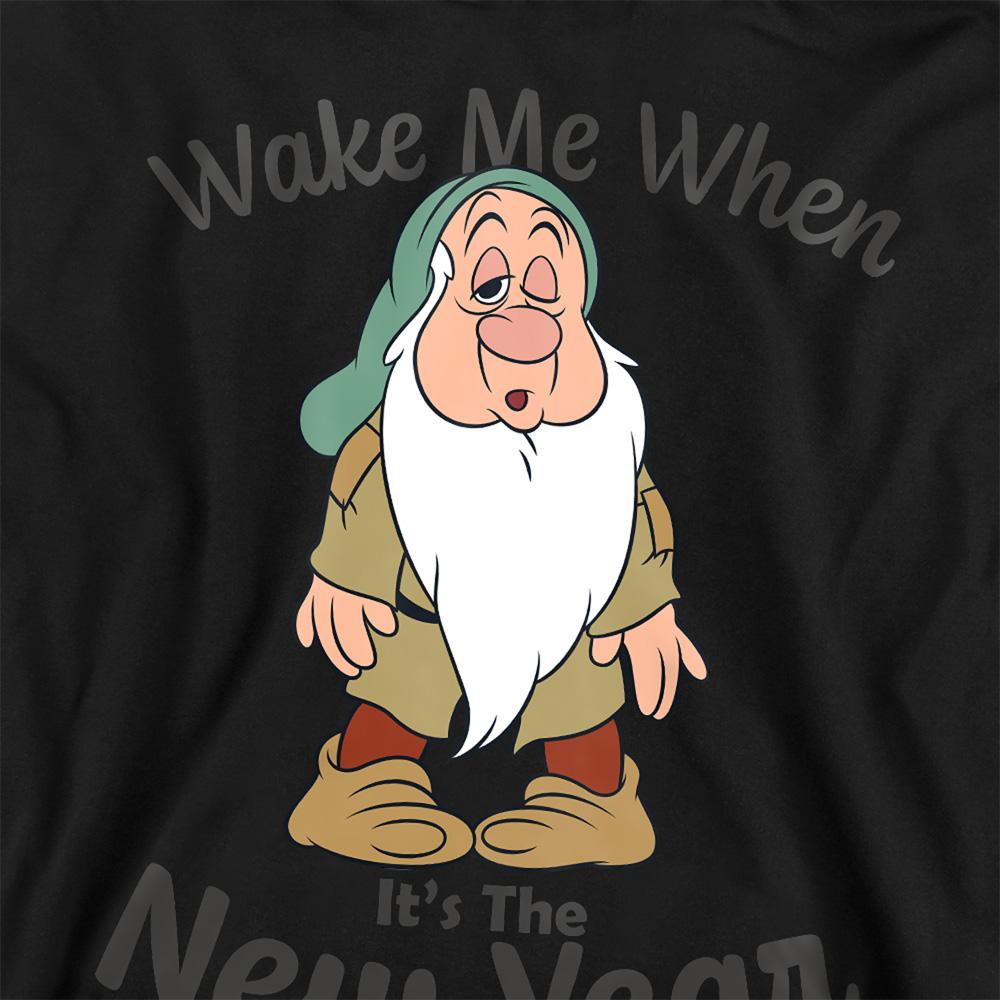Athletic Heather - Back - Snow White Childrens-Kids Wake Me When It´s The New Year Sleepy Heather Tagless Hoodie