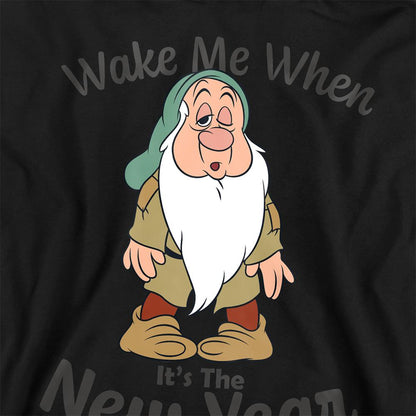 Athletic Heather - Back - Snow White Childrens-Kids Wake Me When It´s The New Year Sleepy Heather Tagless Hoodie