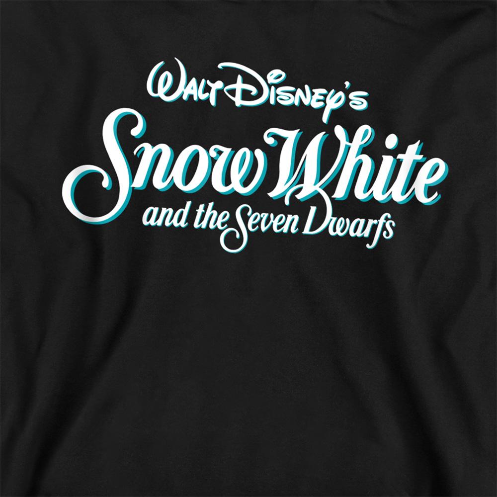 Black - Back - Snow White And The Seven Dwarfs Childrens-Kids Logo Tagless Hoodie