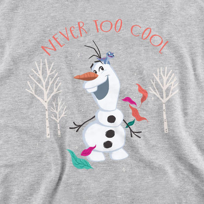 Athletic Heather - Back - Frozen Childrens-Kids Never Too Cool Olaf Heather Pullover Hoodie