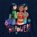 Navy - Back - Disney Princess Childrens-Kids Extra Girl Power! Mulan Moana Jasmine Pullover Hoodie