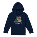 Navy - Front - Disney Princess Childrens-Kids Extra Girl Power! Mulan Moana Jasmine Pullover Hoodie
