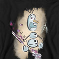 Black - Side - Frozen Childrens-Kids Fire It Up Olaf & Bruni Hoodie