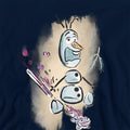 Navy - Side - Frozen Childrens-Kids Fire It Up Olaf & Bruni Hoodie