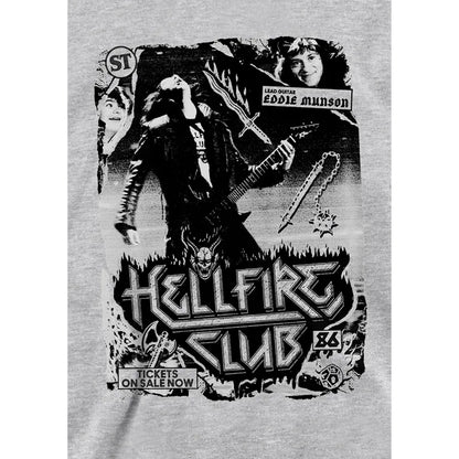 Athletic Heather - Side - Stranger Things Childrens-Kids Hellfire Club Poster Pullover Hoodie