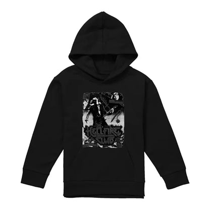 Black - Front - Stranger Things Childrens-Kids Hellfire Club Poster Pullover Hoodie