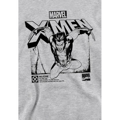 Athletic - Side - X-Men Childrens-Kids Wolverine Jump Heather Pull Over Hoodie