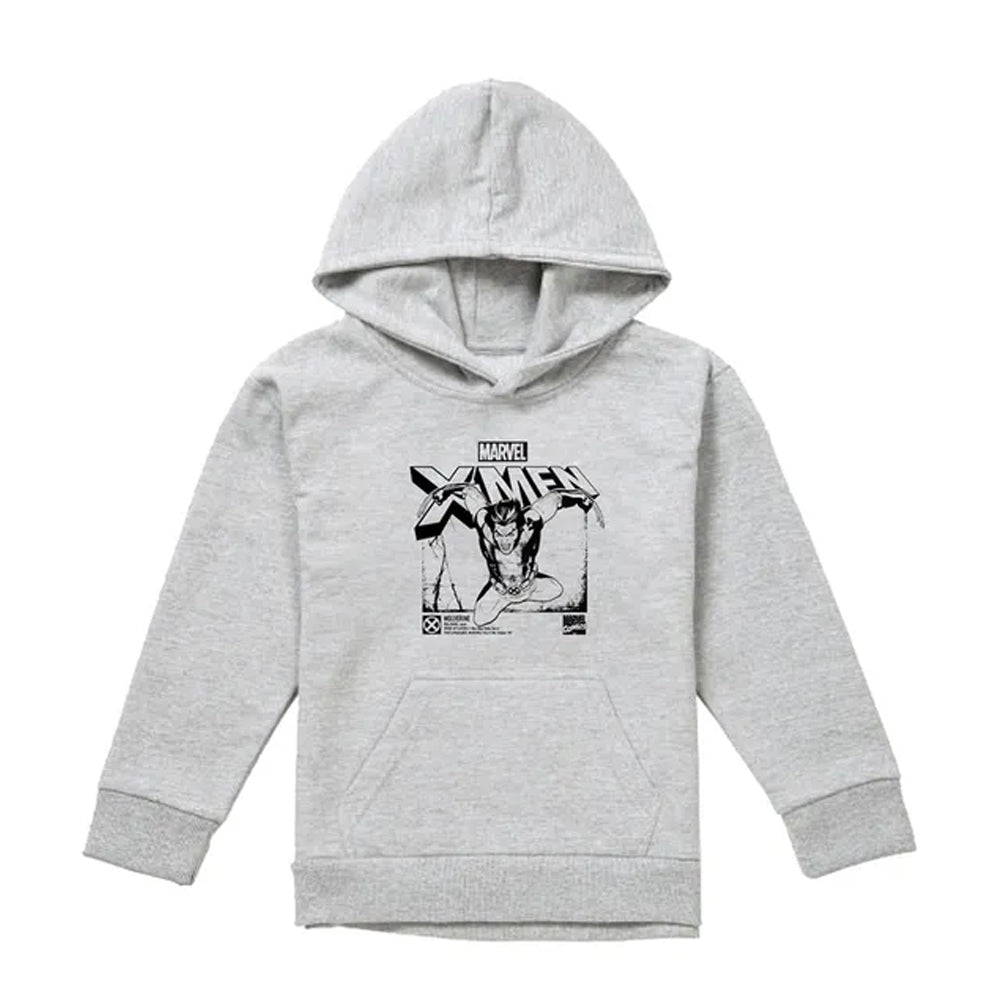 Athletic - Front - X-Men Childrens-Kids Wolverine Jump Heather Pull Over Hoodie