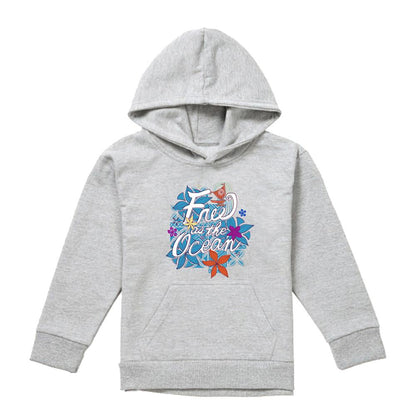 Athletic Heather - Front - Moana Childrens-Kids Free As The Ocean Hoodie