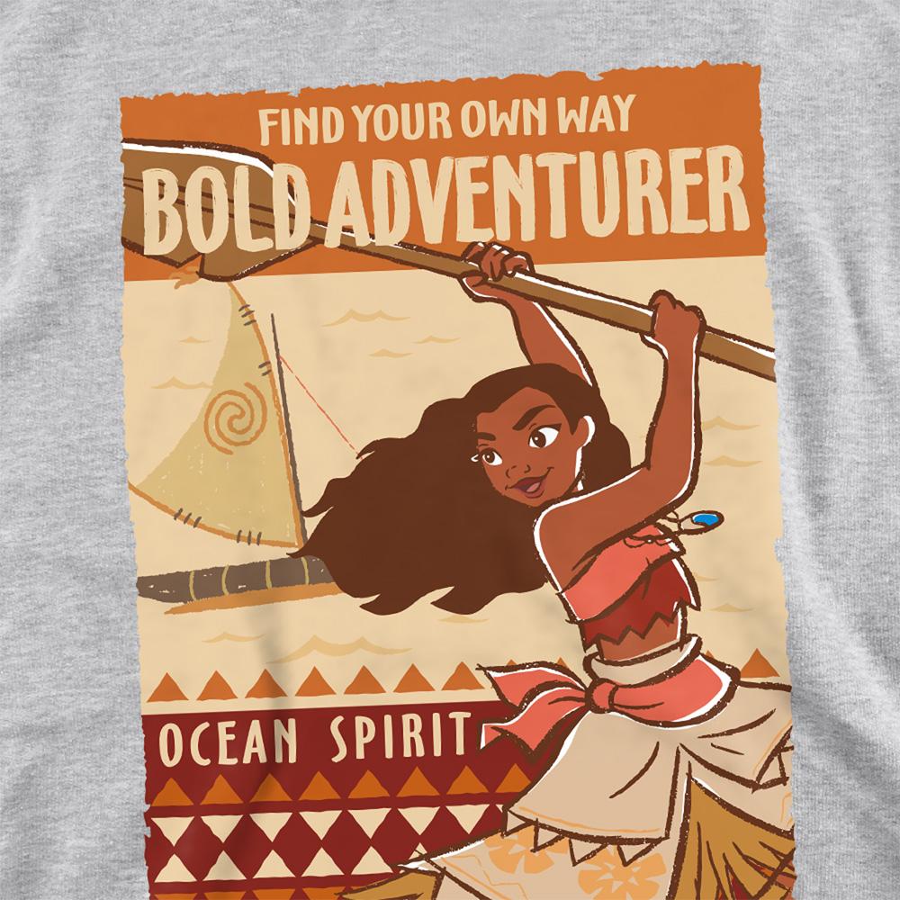 Athletic Heather - Side - Moana Childrens-Kids Bold Adventurer Hoodie