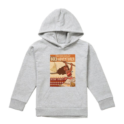 Athletic Heather - Front - Moana Childrens-Kids Bold Adventurer Hoodie