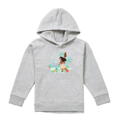 Athletic Heather - Front - Moana Childrens-Kids Flat Island Hoodie