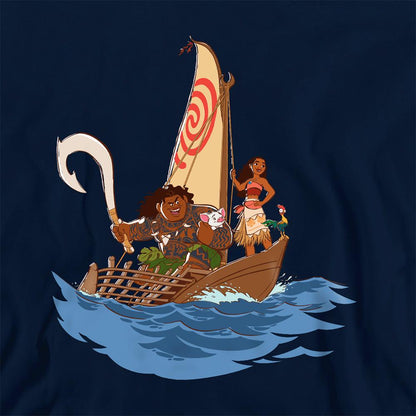 Navy - Side - Moana Childrens-Kids Voyage Maui Hoodie