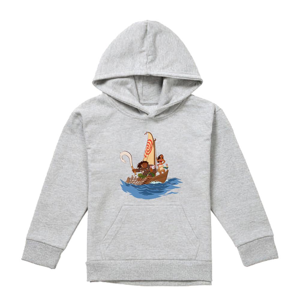 Athletic Heather - Front - Moana Childrens-Kids Voyage Maui Hoodie