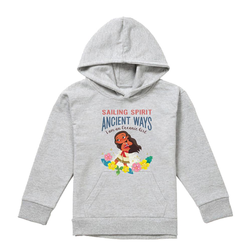 Athletic Heather - Front - Moana Childrens-Kids Sailing Spirit Hoodie