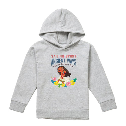 Athletic Heather - Front - Moana Childrens-Kids Sailing Spirit Hoodie