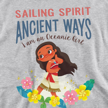 Athletic Heather - Side - Moana Childrens-Kids Sailing Spirit Hoodie