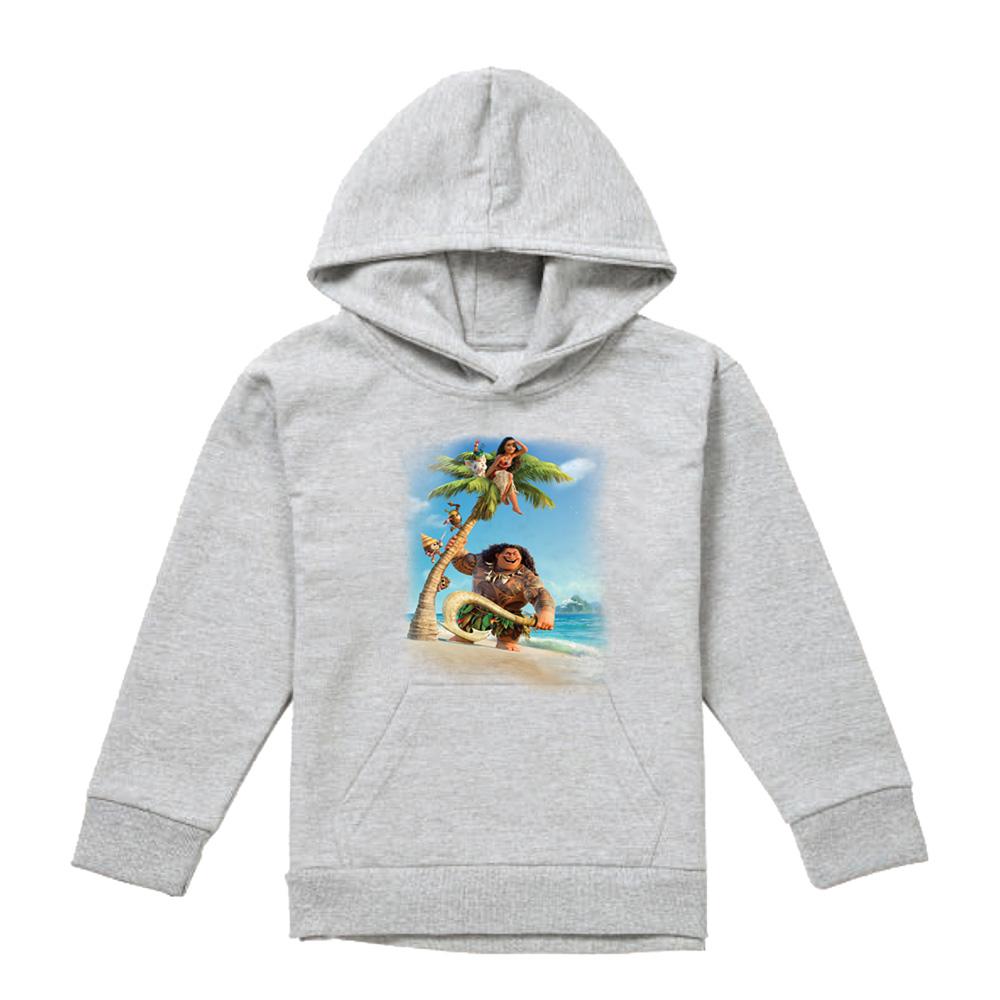 Athletic Heather - Front - Moana Childrens-Kids Poster Hoodie
