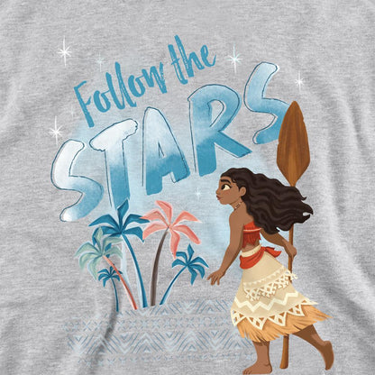 Athletic Heather - Side - Moana Childrens-Kids Follow The Stars Hoodie