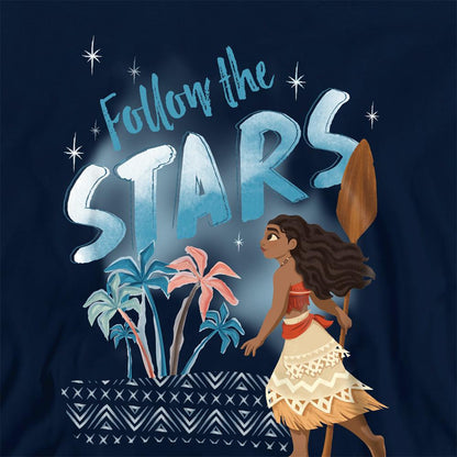 Navy - Side - Moana Childrens-Kids Follow The Stars Hoodie