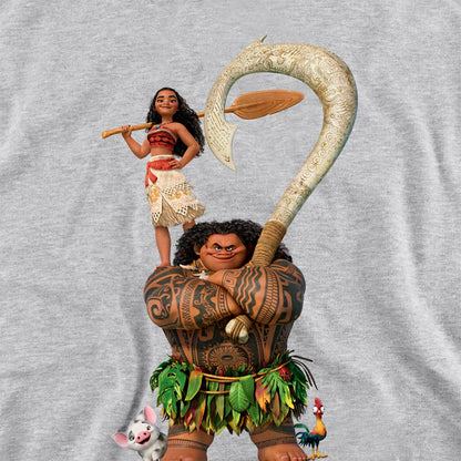 Athletic Heather - Side - Moana Childrens-Kids Maui Stacked Hoodie