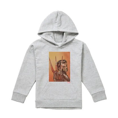 Athletic Heather - Front - X-Men Childrens-Kids Ready Wolverine Pull Over Hoodie