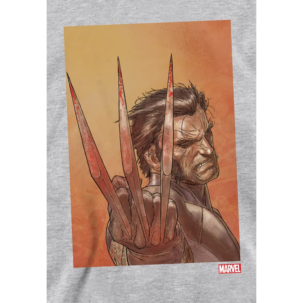 Athletic Heather - Side - X-Men Childrens-Kids Ready Wolverine Pull Over Hoodie