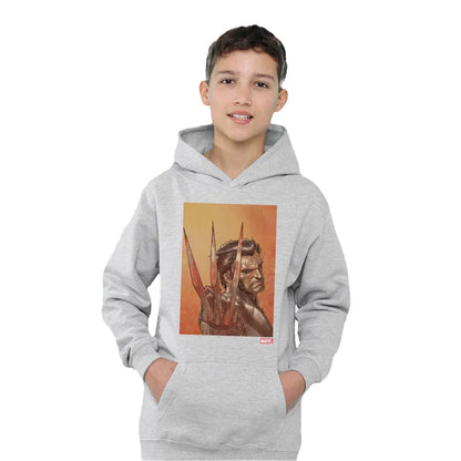 Athletic Heather - Lifestyle - X-Men Childrens-Kids Ready Wolverine Pull Over Hoodie