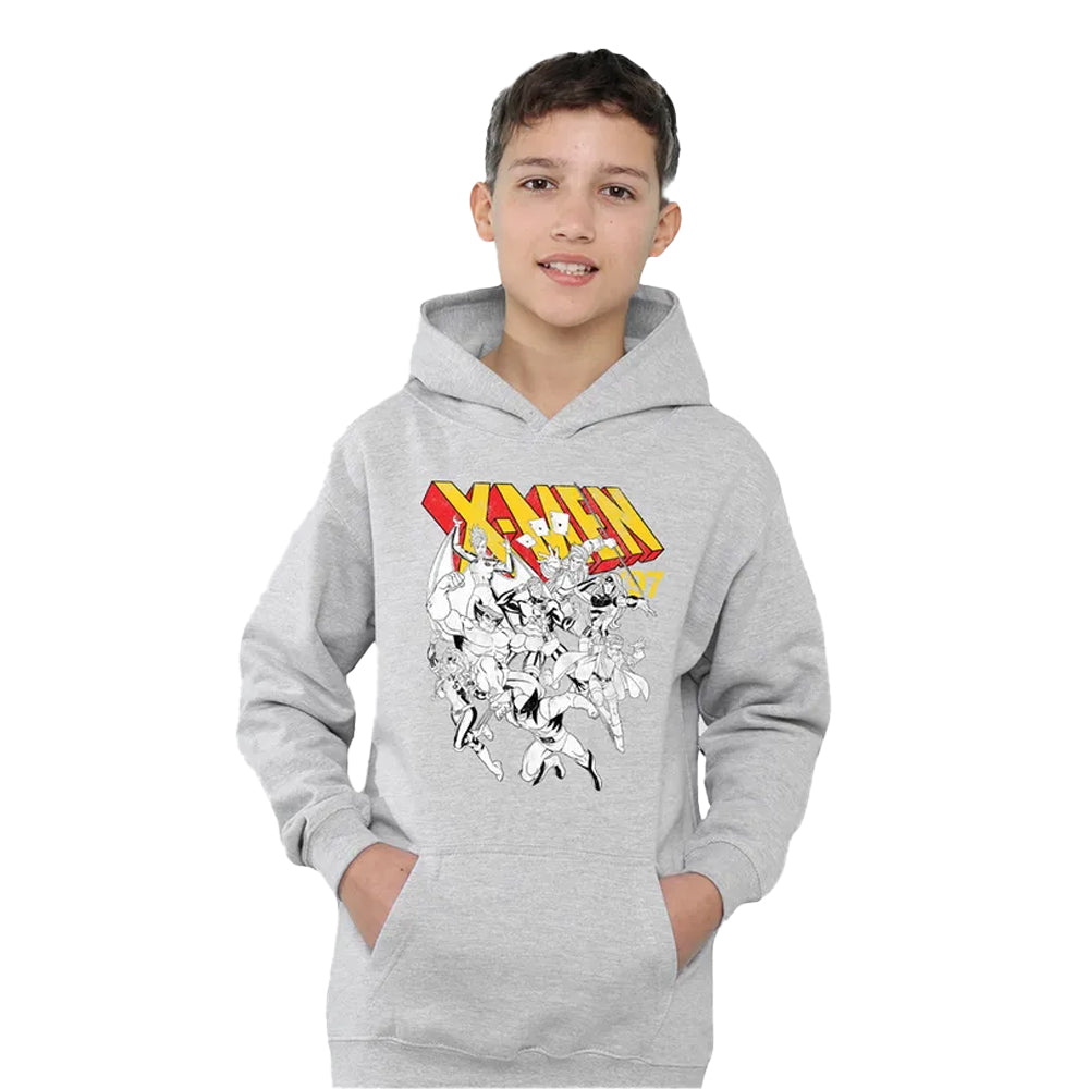 Athletic - Lifestyle - X-Men Childrens-Kids Retro Team Heather Pull Over Hoodie