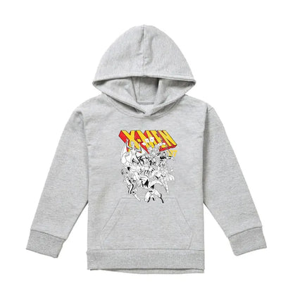 Athletic - Front - X-Men Childrens-Kids Retro Team Heather Pull Over Hoodie