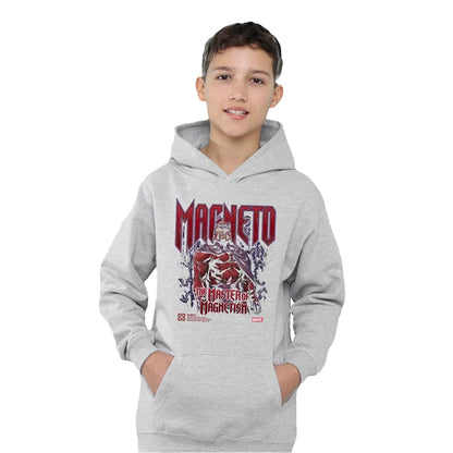 Athletic Heather - Lifestyle - X-Men Childrens-Kids Magneto Pull Over Hoodie