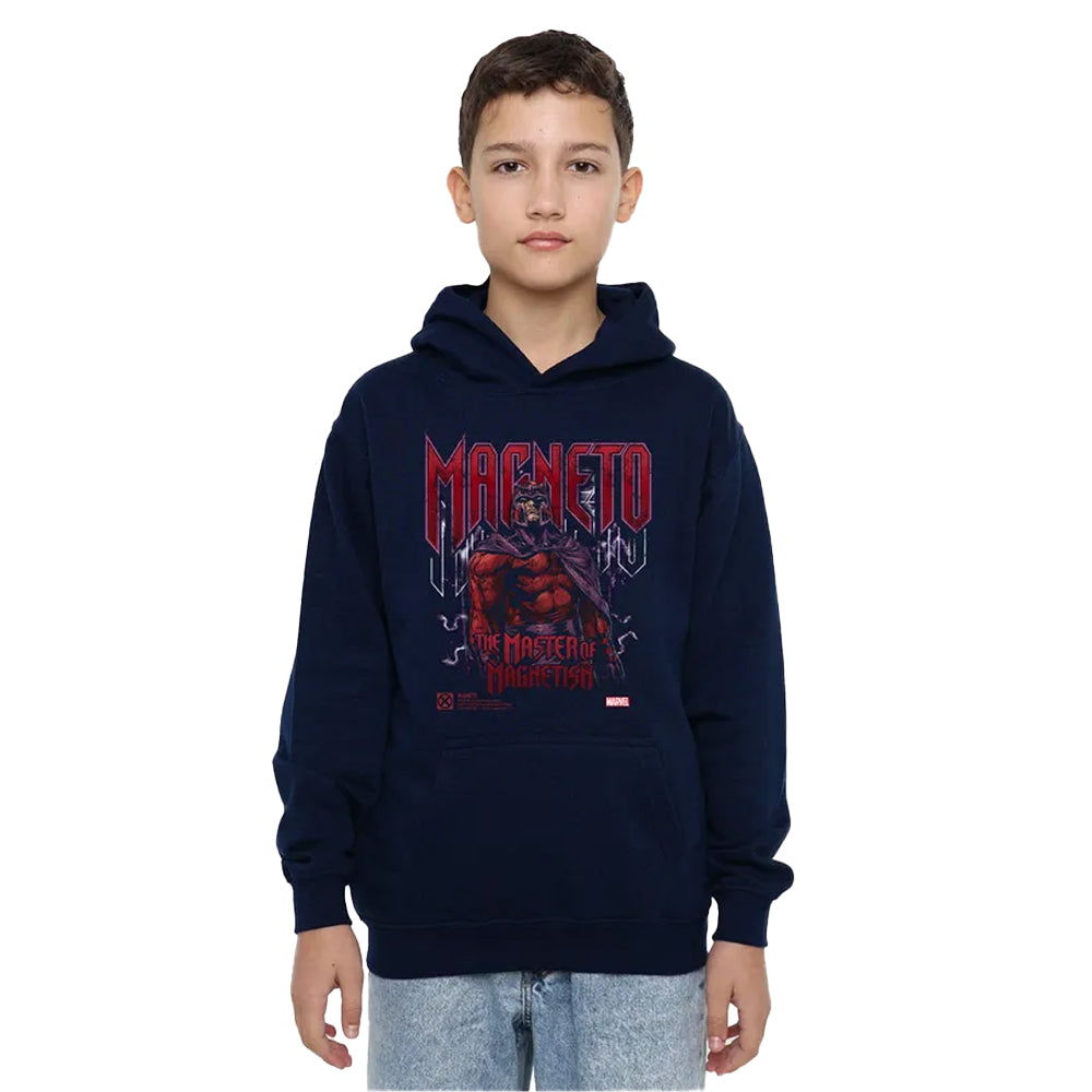 Navy - Lifestyle - X-Men Childrens-Kids Magneto Pull Over Hoodie