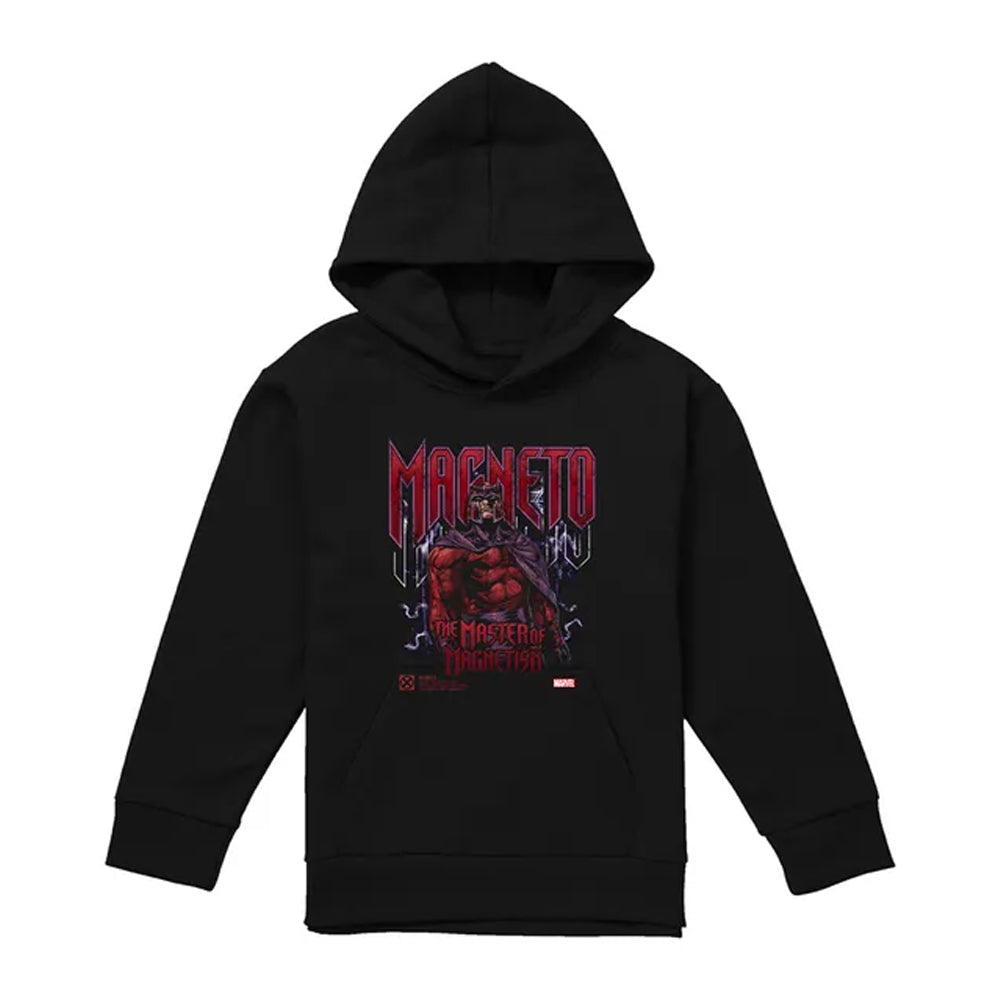 Black - Front - X-Men Childrens-Kids Magneto Pull Over Hoodie