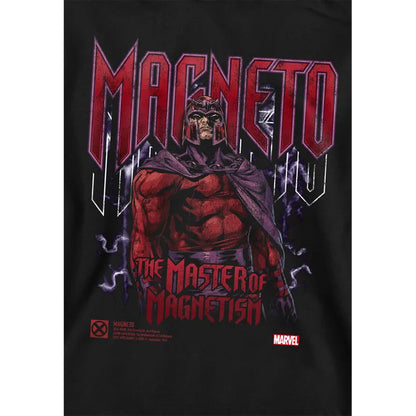 Black - Side - X-Men Childrens-Kids Magneto Pull Over Hoodie