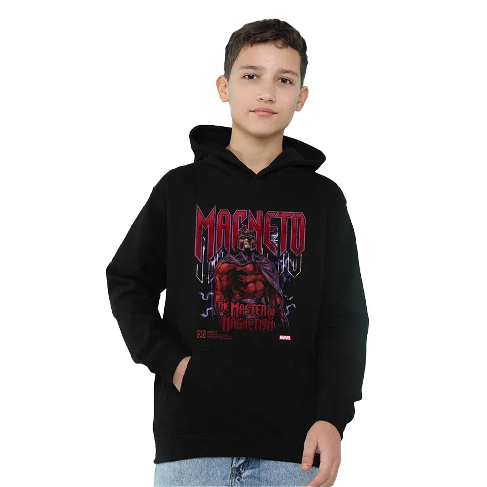 Black - Lifestyle - X-Men Childrens-Kids Magneto Pull Over Hoodie
