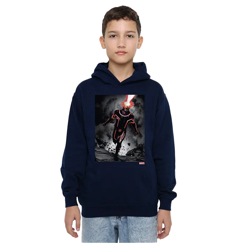 Navy - Lifestyle - X-Men Childrens-Kids Cyclops Blast Pull Over Hoodie