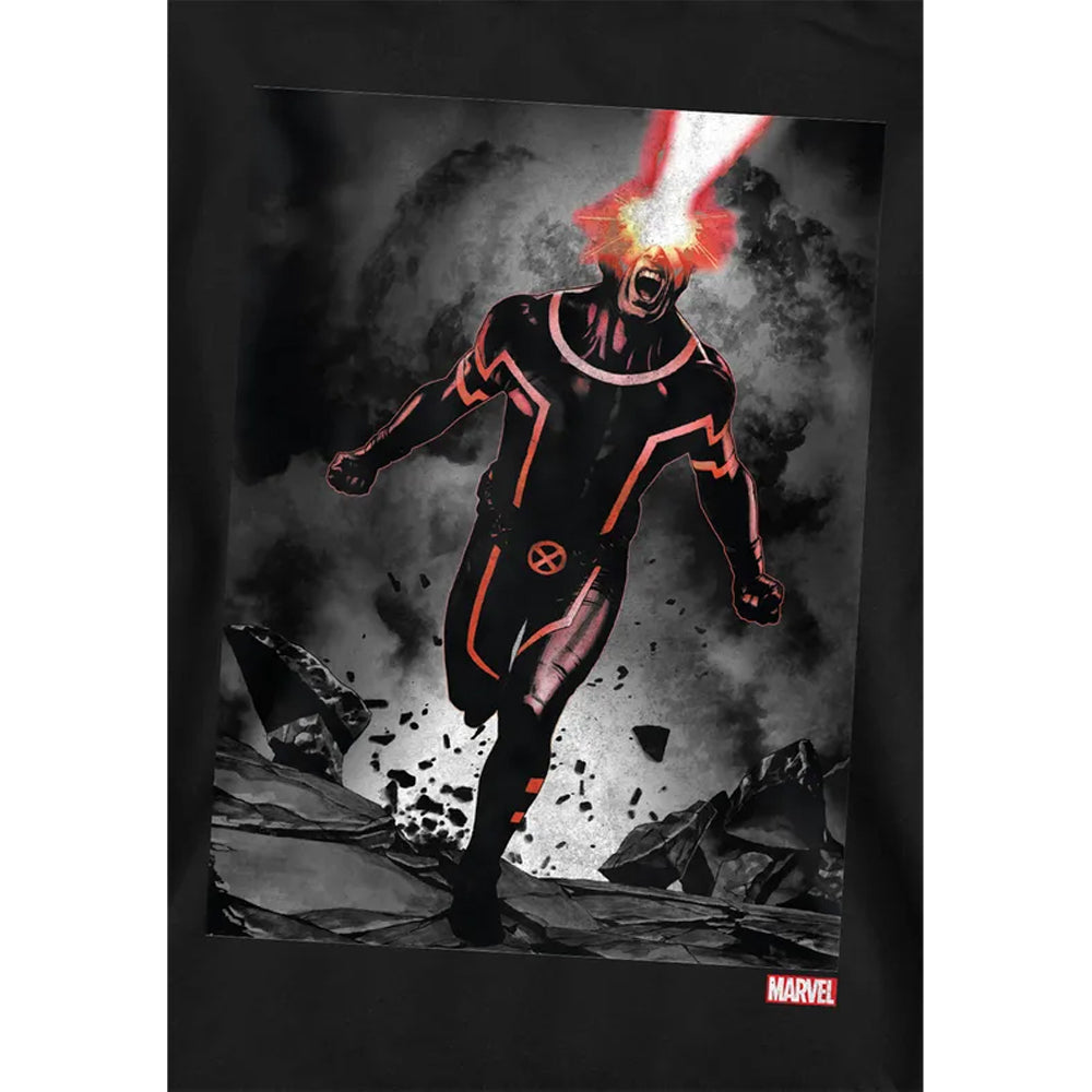 Black - Side - X-Men Childrens-Kids Cyclops Blast Pull Over Hoodie