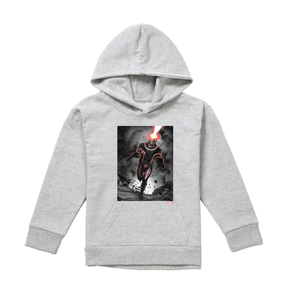 Athletic Heather - Front - X-Men Childrens-Kids Cyclops Blast Pull Over Hoodie